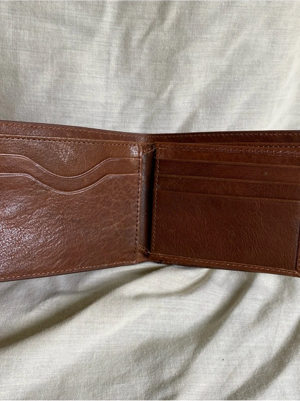 Tommy Bahama Brown Leather Bifold Wallet Slim Card Holder Mens